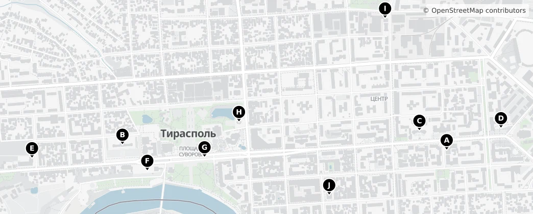 Map of Autonomní územně správní jednotka se zvláštním statusem Podněstří