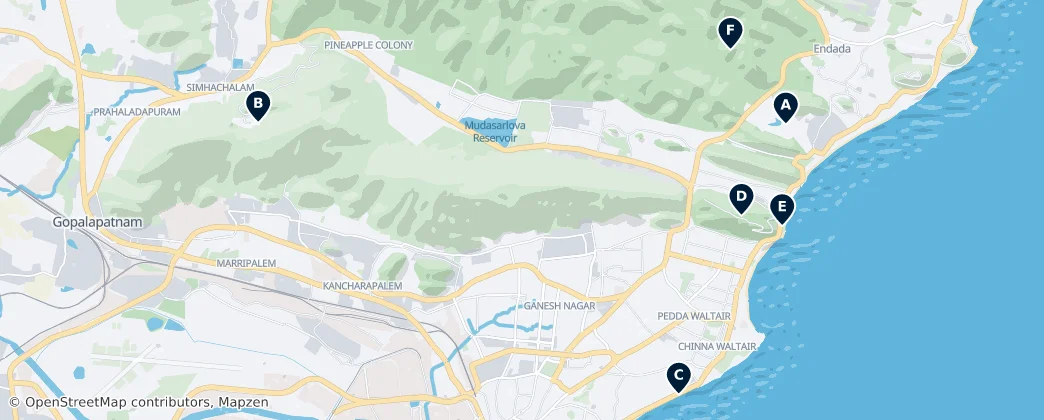 Map of Višákhapatnam