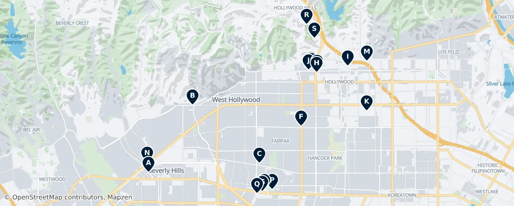 Map of West Hollywood