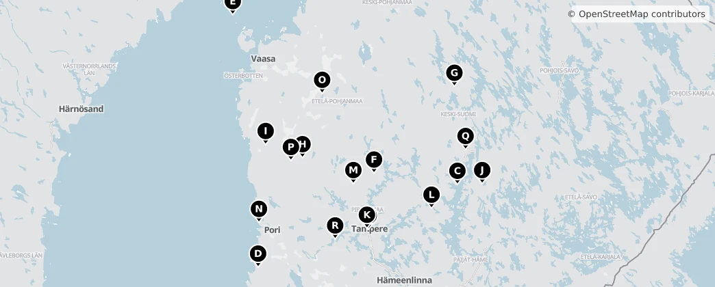 Map of Länsi-Suomi