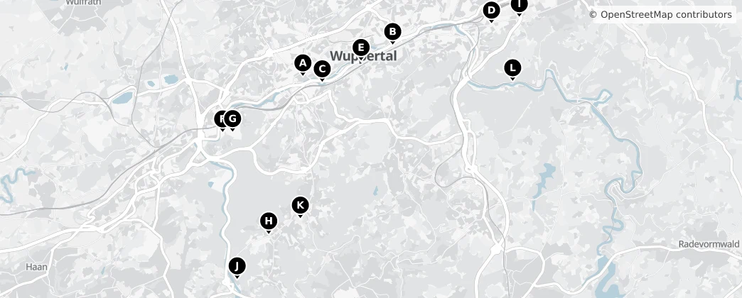 Map of Wuppertal
