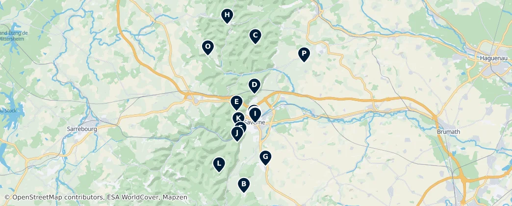Map of Zone pastorale de Saverne