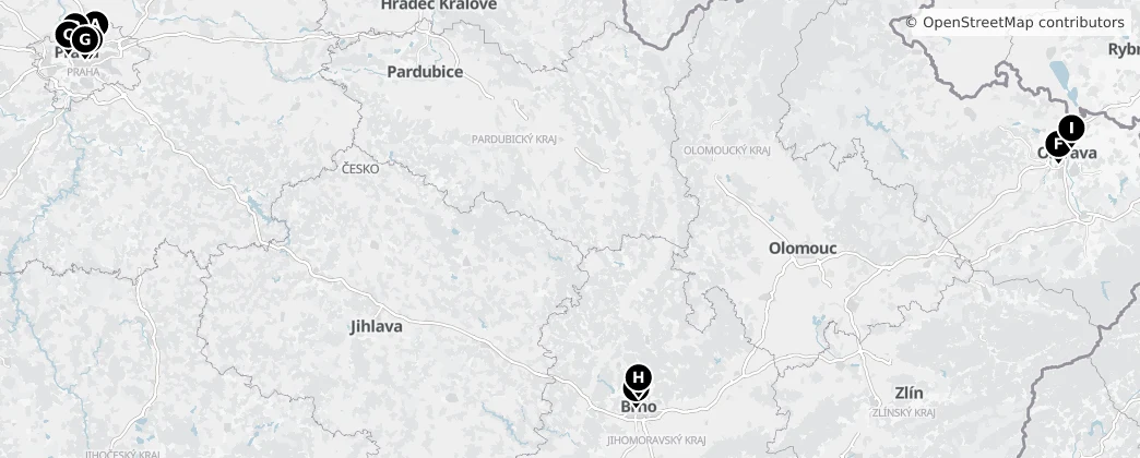 Map of The Czech Republic