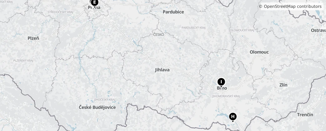 Map of The Czech Republic