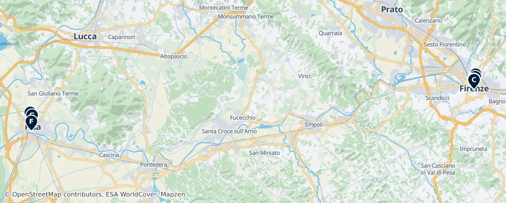 Map of Tuscany