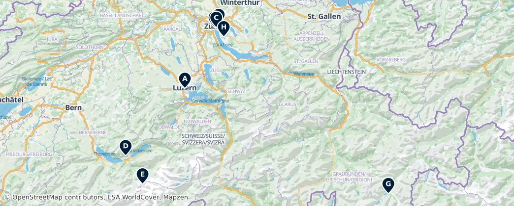 Map of Switzerland