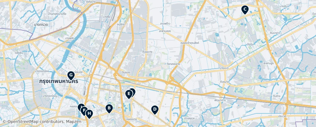 Map of Bangkok