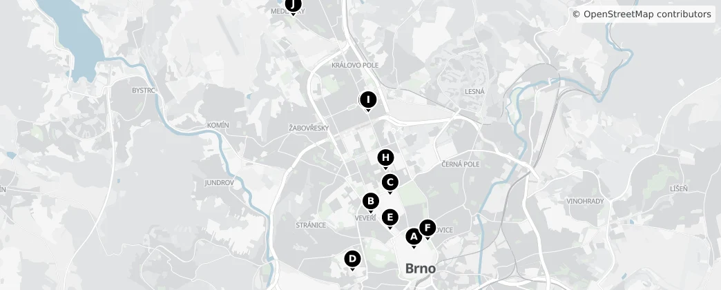 Map of Brno