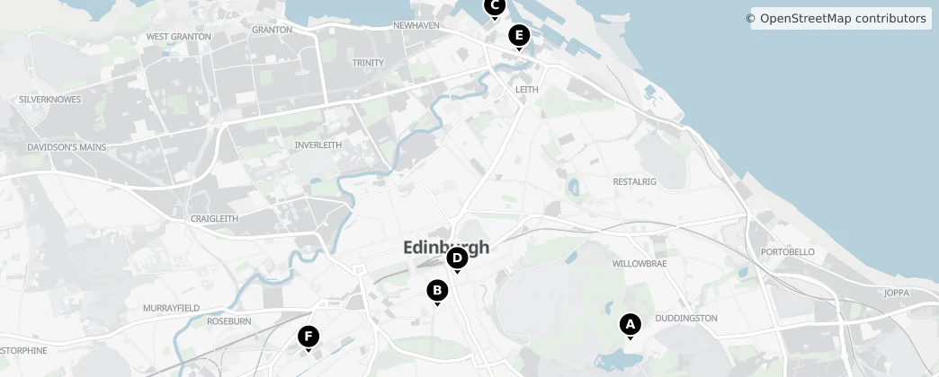 Map of City of Edinburgh