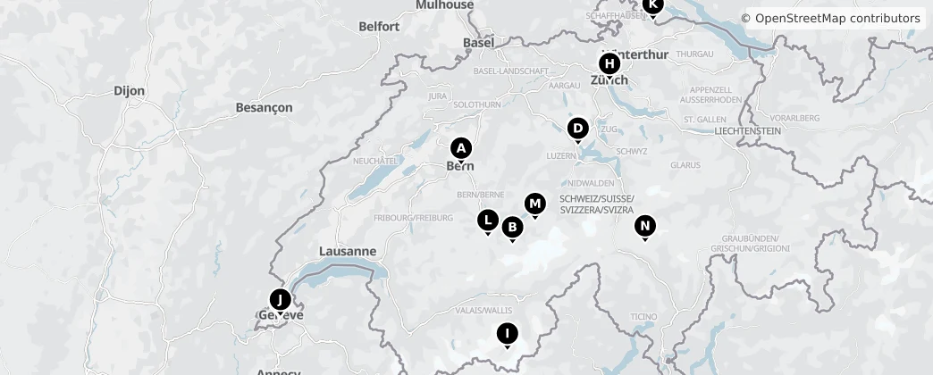 Map of Switzerland