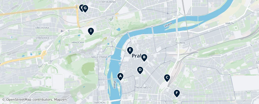 Map of Prague