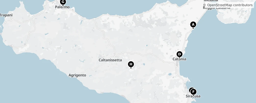 Map of Sicily