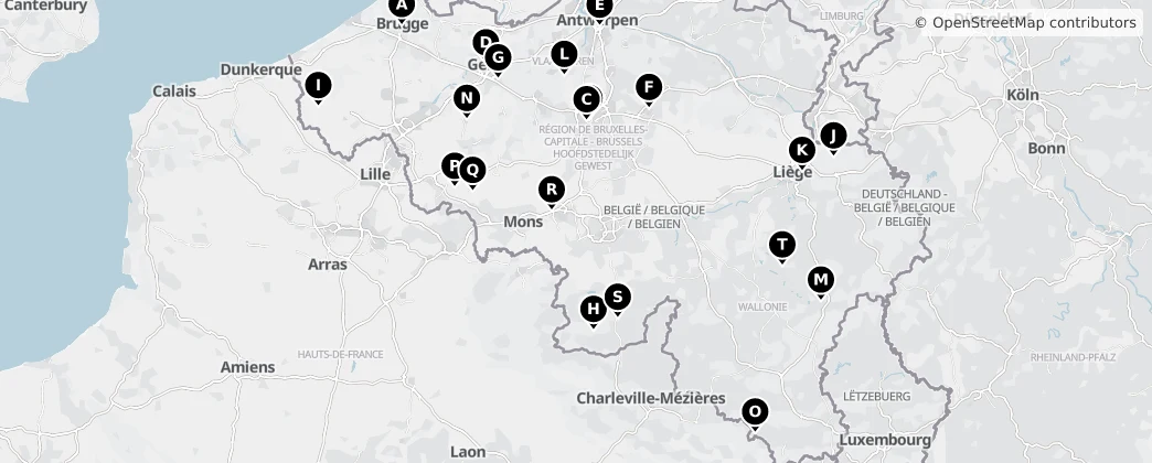 Map of Belgium