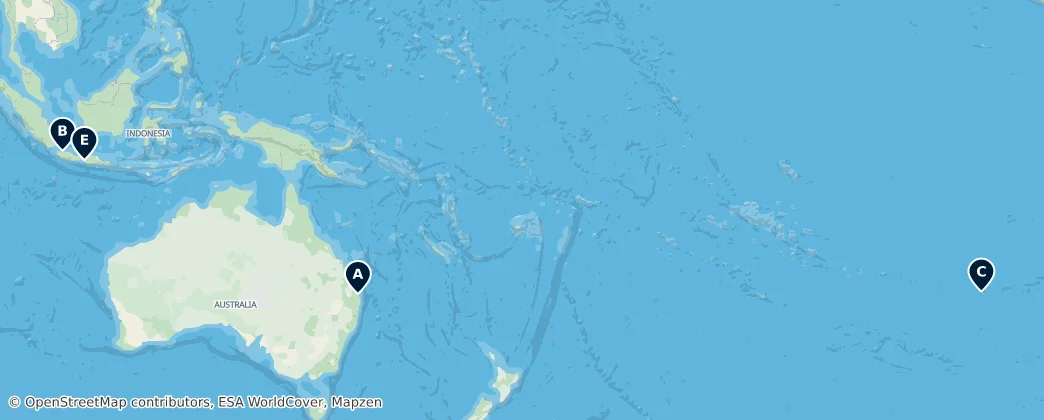 Map of Oceania
