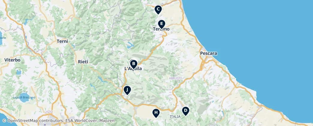 Map of Abruzzo