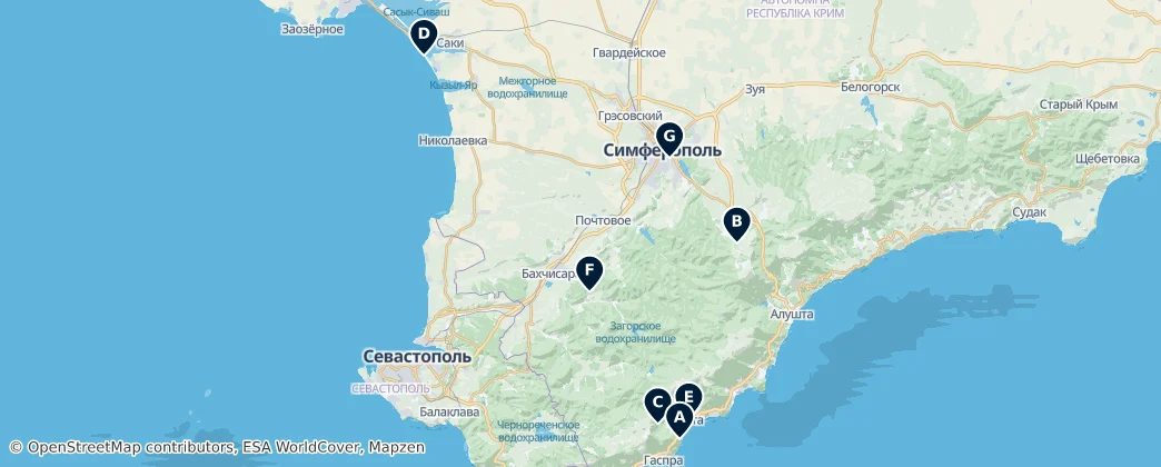 Map of Autonomous Republic of Crimea