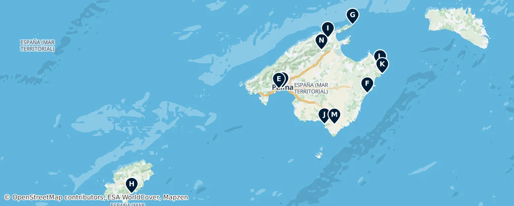Map of Balearic Islands