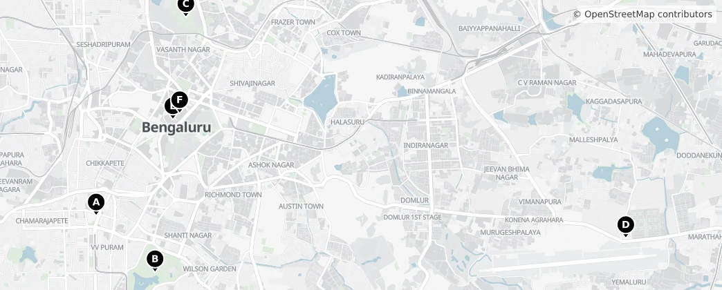 Map of Bengaluru
