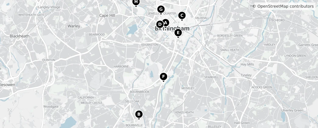 Map of Birmingham