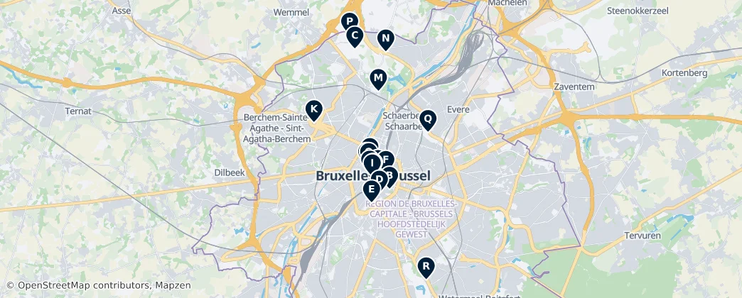 Map of Brussels