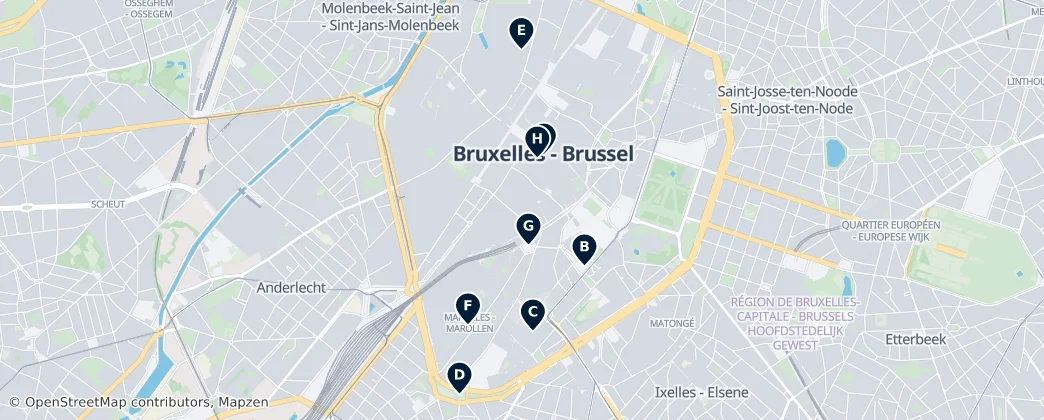 Map of Brussels
