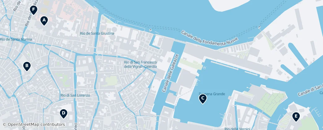 Map of Castello, Venice