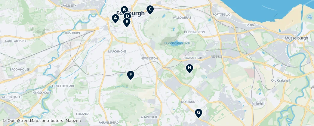 Map of City of Edinburgh