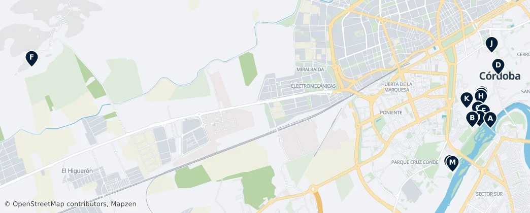 Map of Córdoba