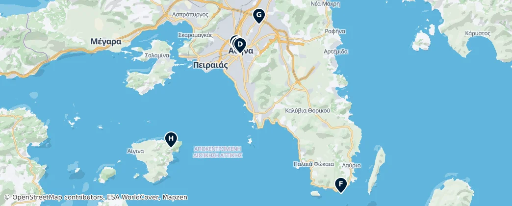 Map of Decentralized Administration of Attica