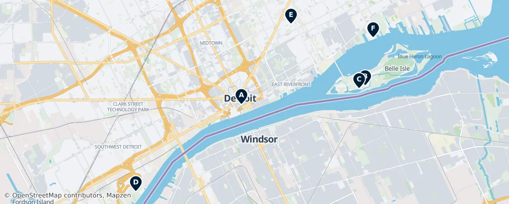 Map of Detroit