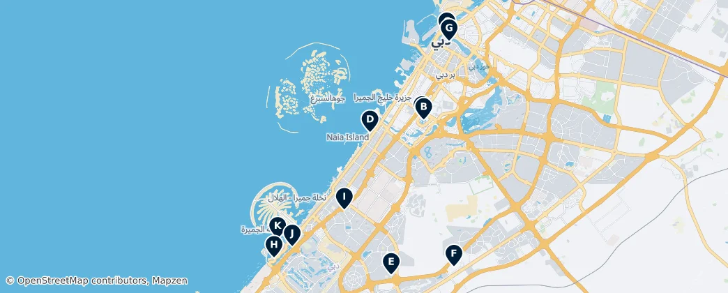 Map of Dubai
