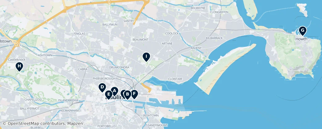 Map of Dublin North City Poor Law Union
