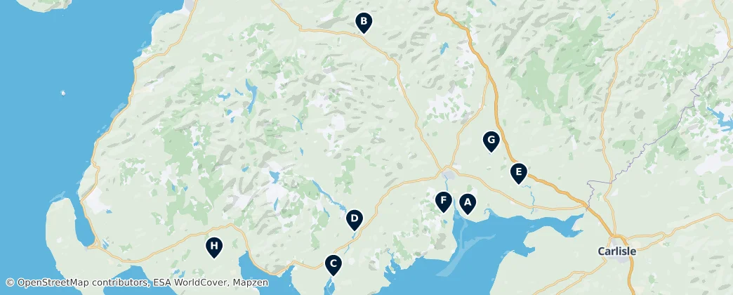 Map of Dumfries and Galloway
