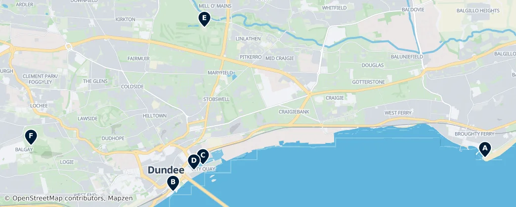 Map of Dundee