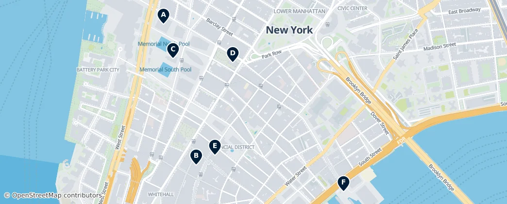 Map of Financial District