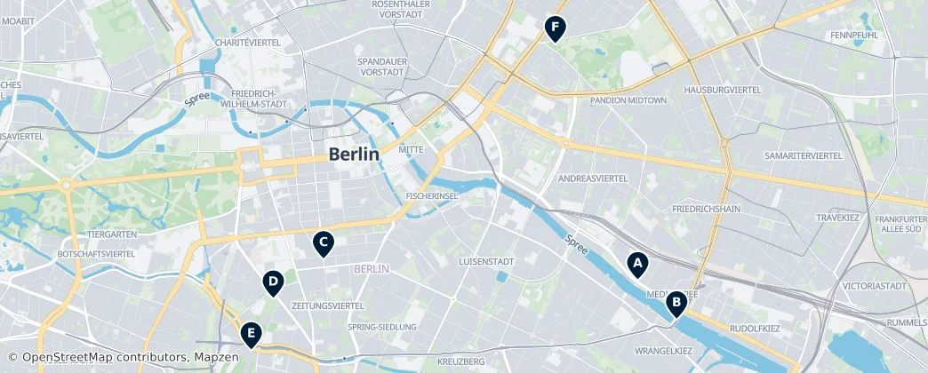 Map of Friedrichshain-Kreuzberg