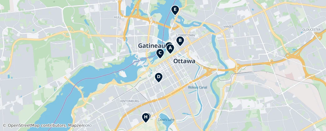 Map of Gatineau