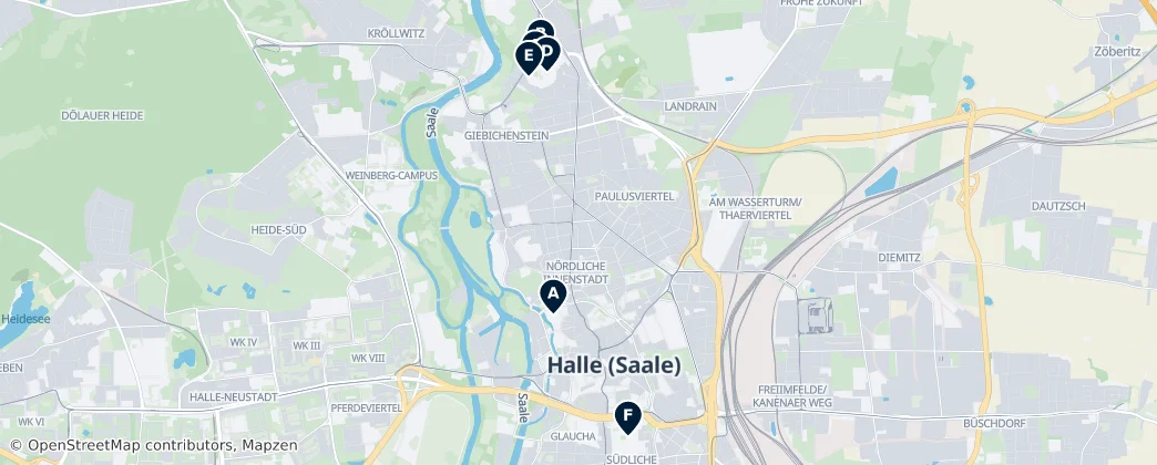 Map of Halle
