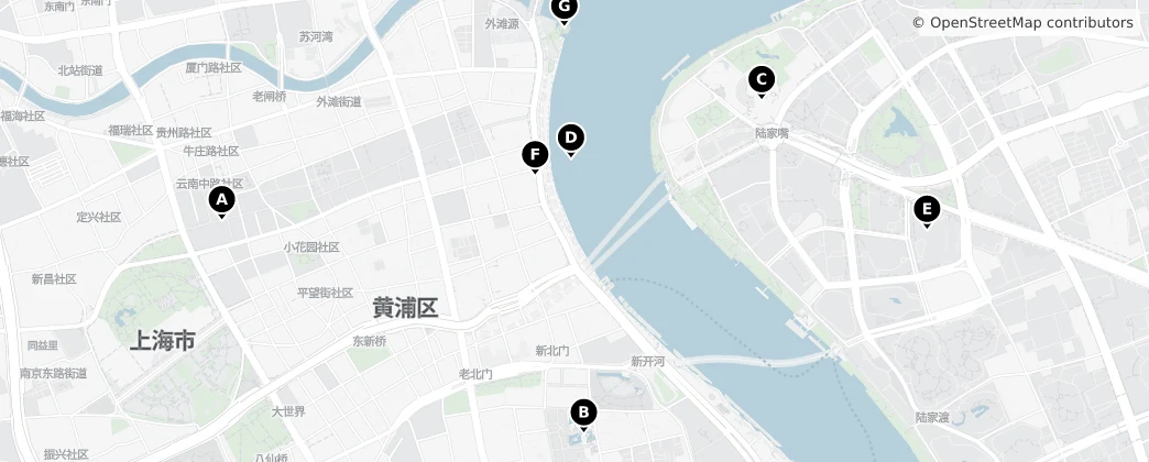 Map of Hongkou District