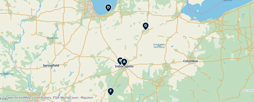 Map of Indiana