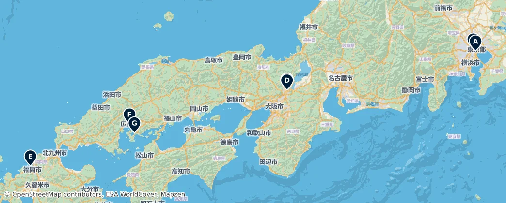 Map of 日本列島