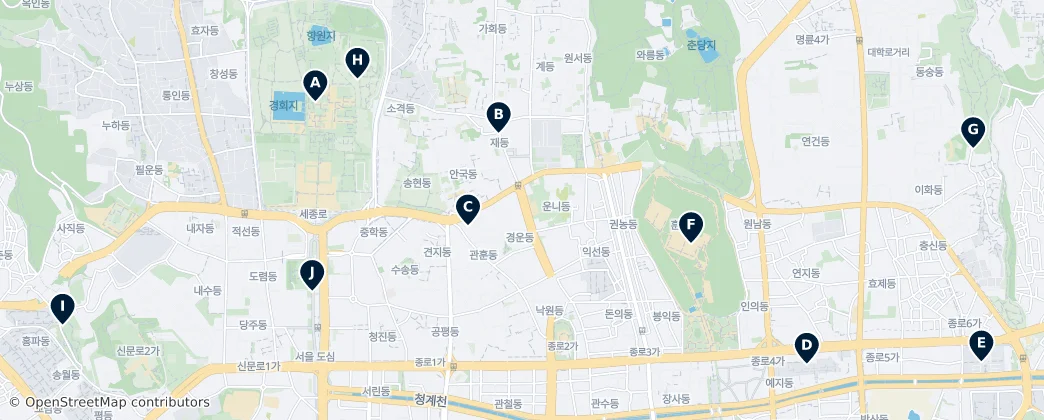 Map of Jongno