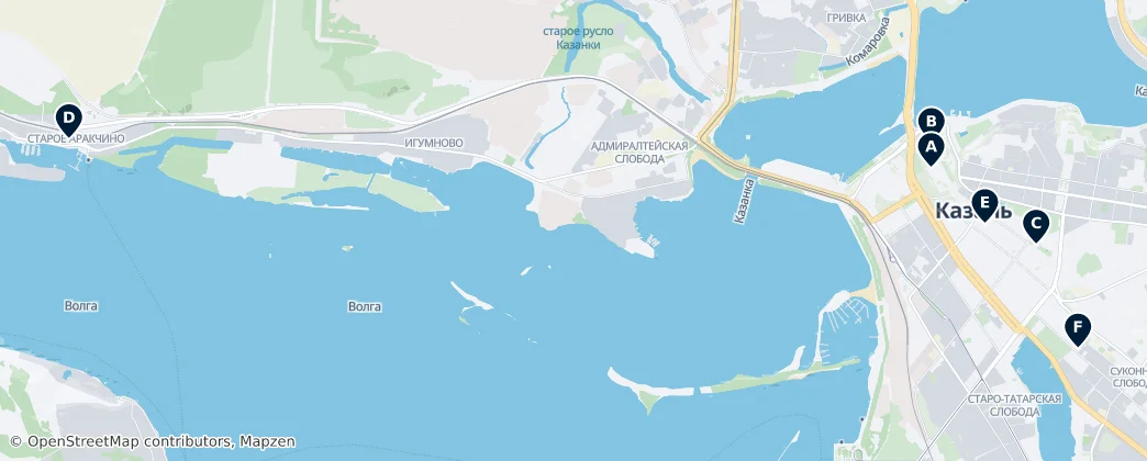 Map of Kazan