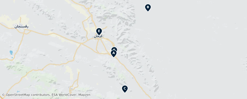 Map of Kerman County