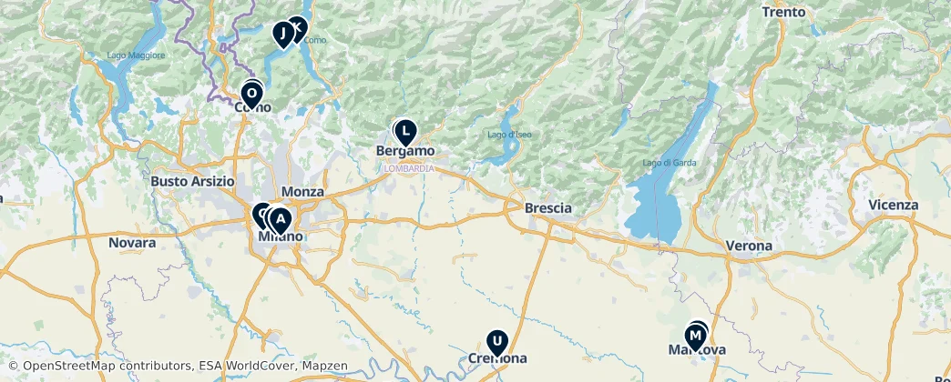 Map of Lombardy