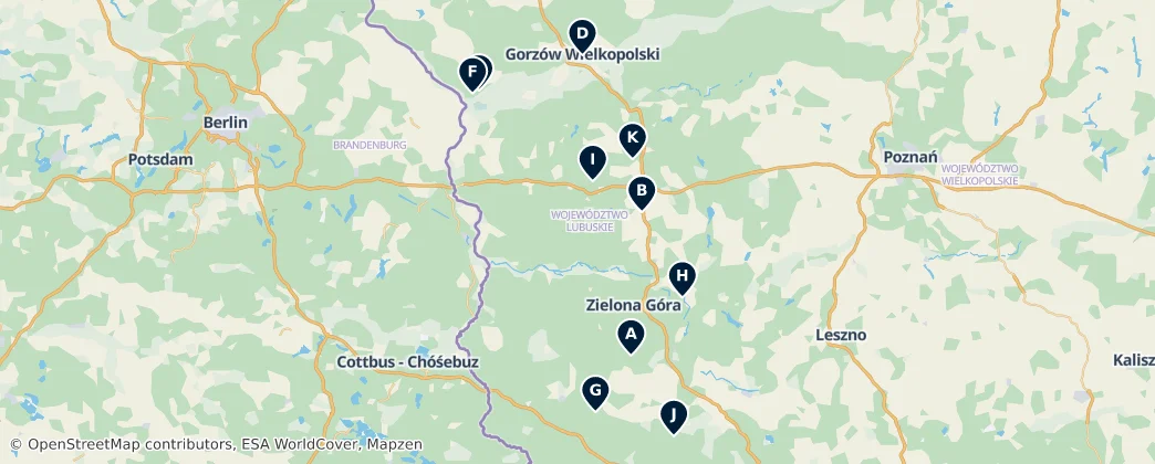 Map of Lubusz