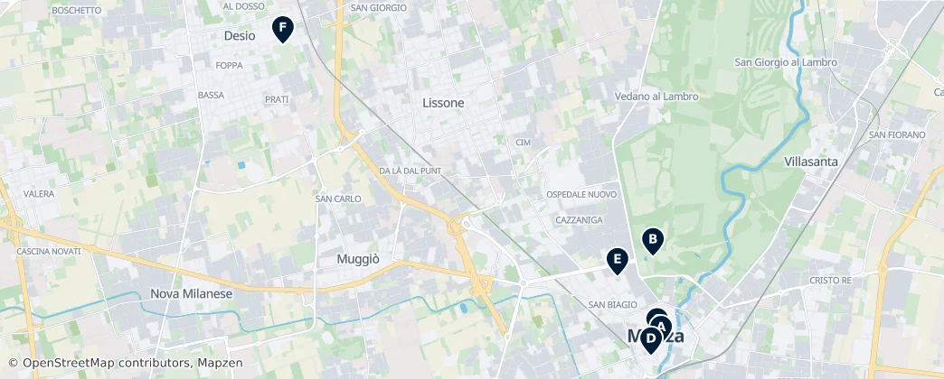 Map of Monza