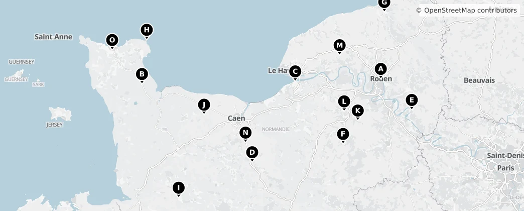 Map of Normandy