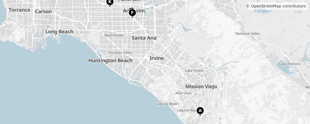 Map of Orange County