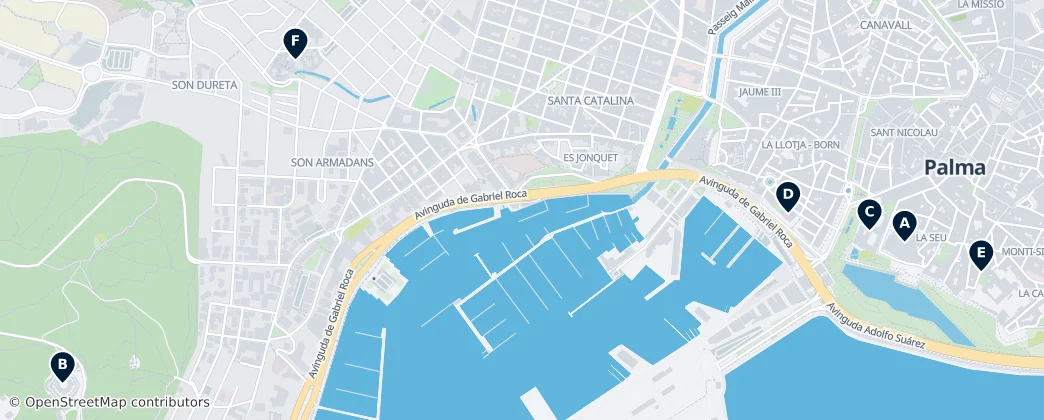 Map of Palma de Mallorca